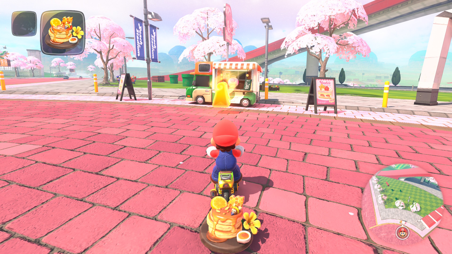 Mario Kart World Pancakes location in free roam
