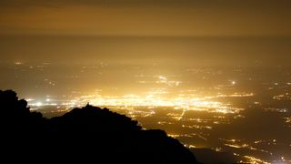 Light pollution seen from Pic du Midi de Bigorre Observatory