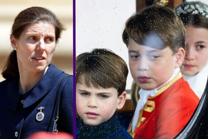 Maria Teresa Turrion Borrallo and split layout Prince George, Princess Charlotte and Prince Louis