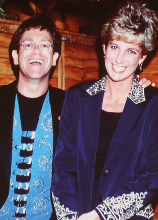 Sir Elton John with Princess Diana
