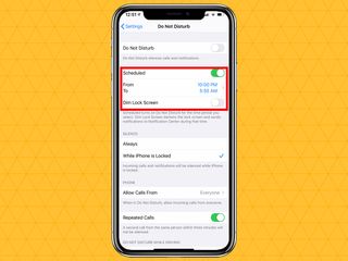mute notifications on your iphone scheduled