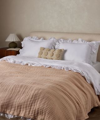 ruffled bedding coquette style bed