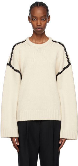 Off-White Embroidered Sweater