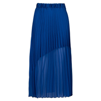 The Contrast Hem Pleated Skirt in Cobalt, $134.39/£95 | Hope