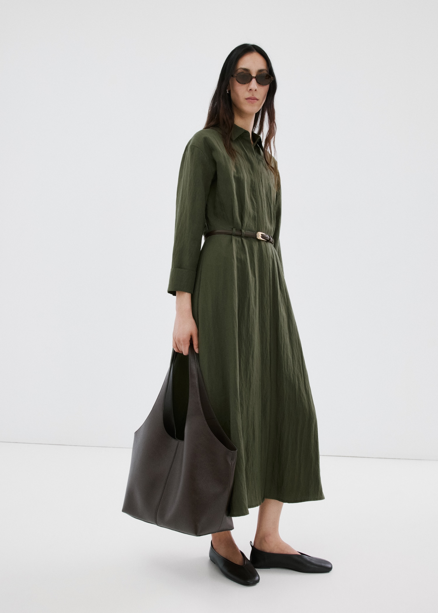Lyocell Shirt Dress - Women | Mango United Kingdom