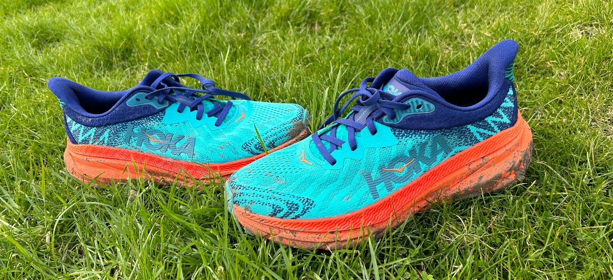 Hoka Challenger 7 on grass