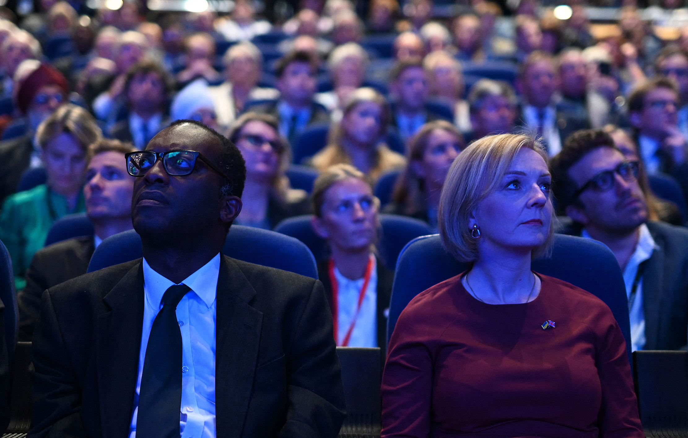 Heading in separate directions: Britain&#039;s ex-Chancellor of the Exchequer Kwasi Kwarteng and Prime Minister Liz Truss.