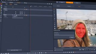 Software for editing videos for YouTube Pinnacle Studio 24 screenshot of person with red face