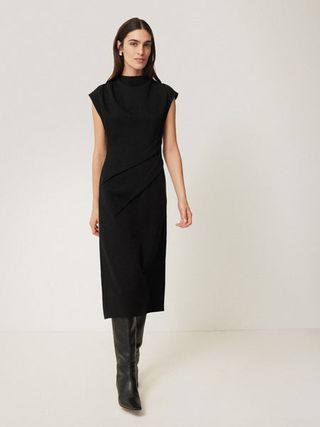 Structured Dart Dress | Black