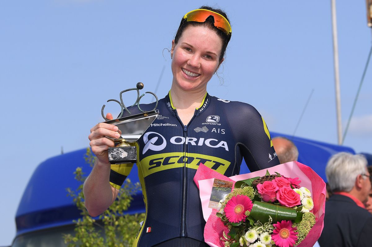 Third place went to Sarah Roy (Orica-Scott)