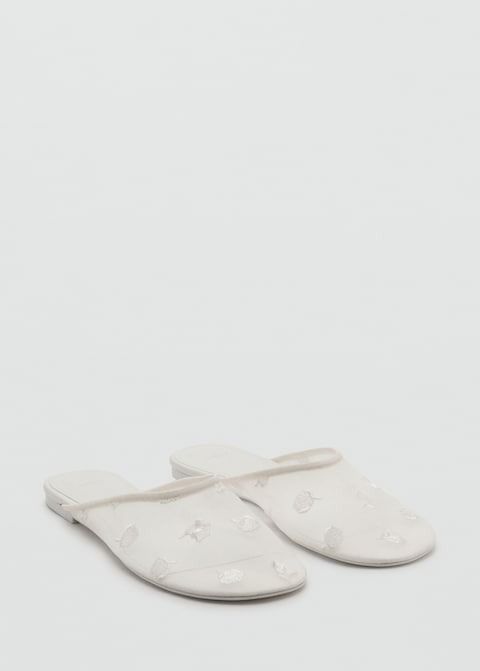 Mango, Embroidered Mesh Shoes