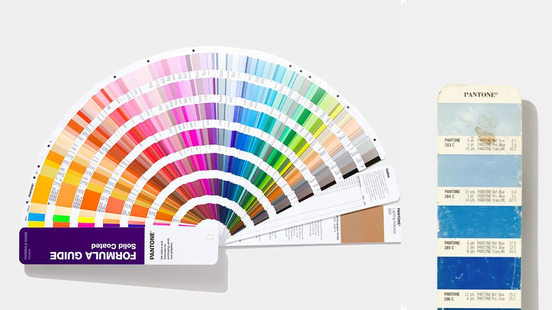 Pantone colour swatches