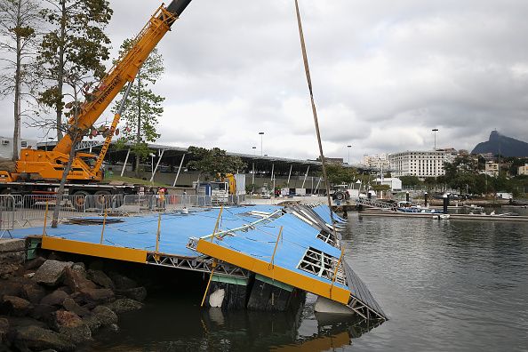 The partially collapsed ramp in Rio de Janeiro.