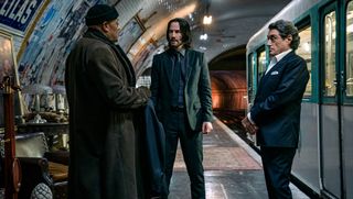 Keanu Reeves, Laurence Fishburne and Ian McShane in John Wick: Chapter 4