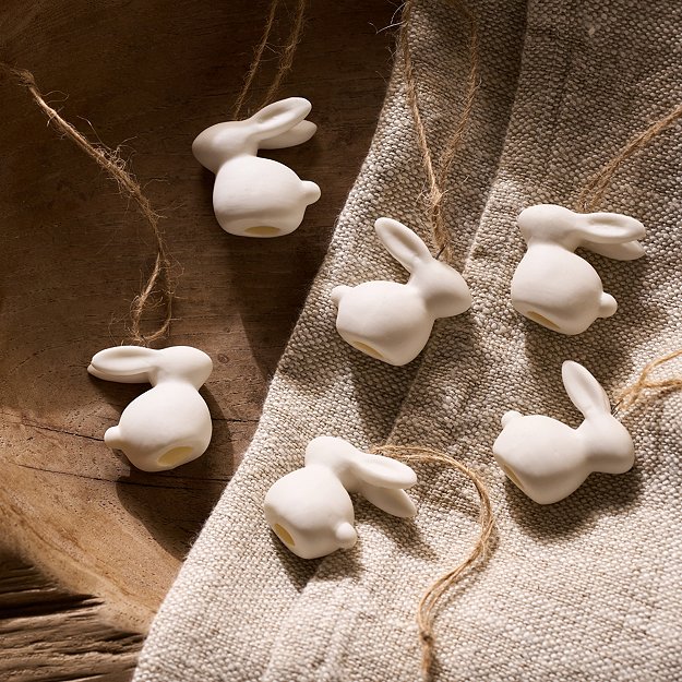 Ceramic Bunny Decorations &amp;ndash; Set of 6 | Decorative Accessories | The...