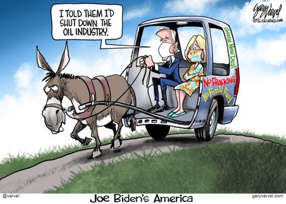 Political Cartoon U.S. Biden oil&nbsp;
