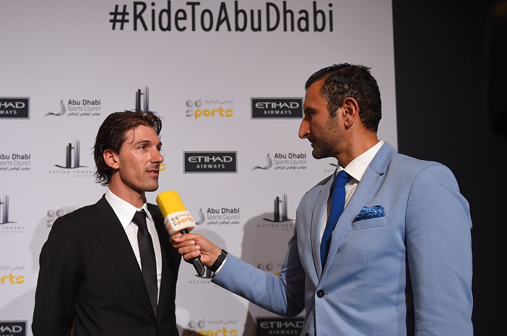 2016 UCI Gala - Fabian Cancellara interviewed as he enters the dinner