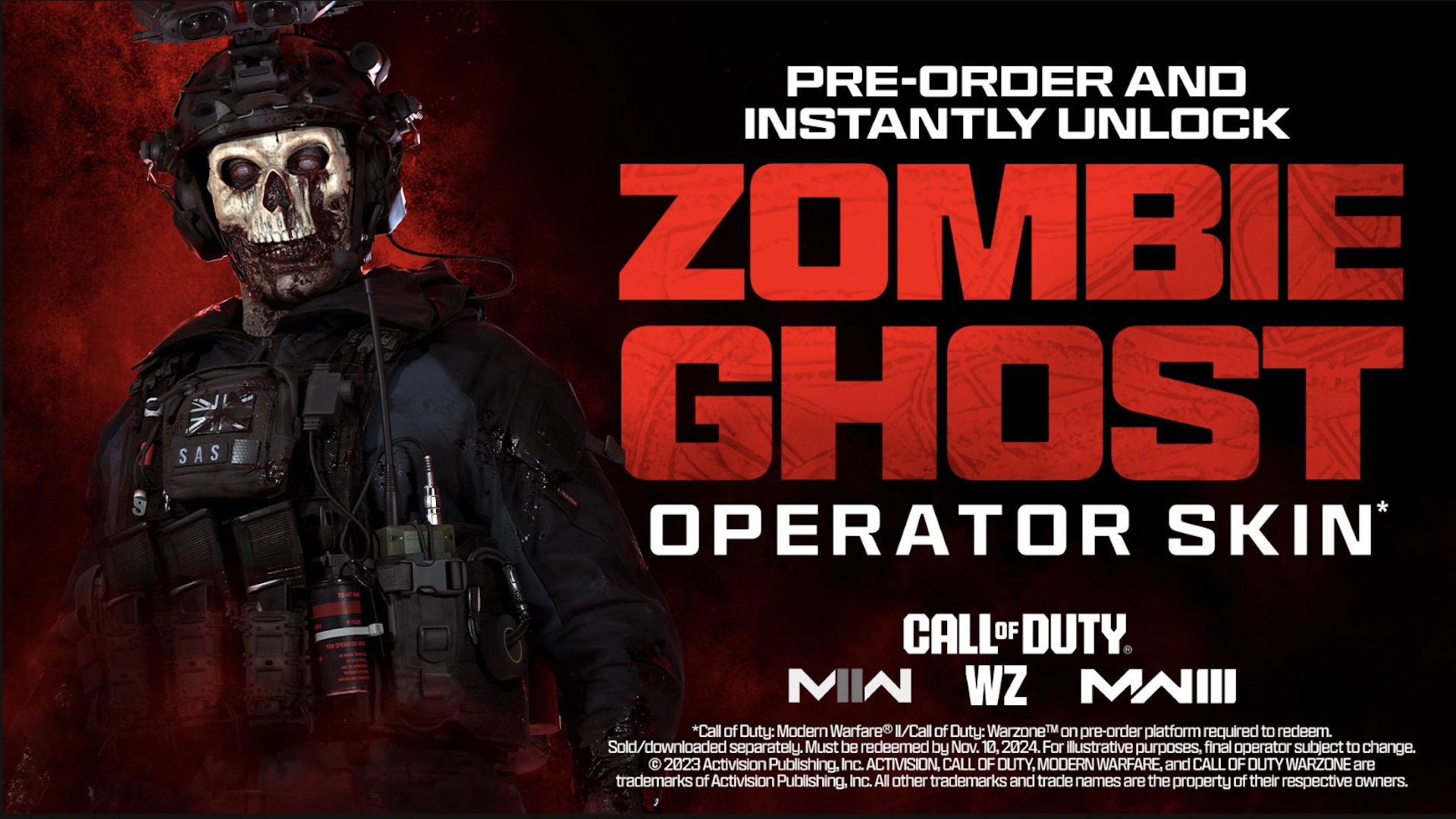 The Zombie Ghost Operator in Modern Warfare 3