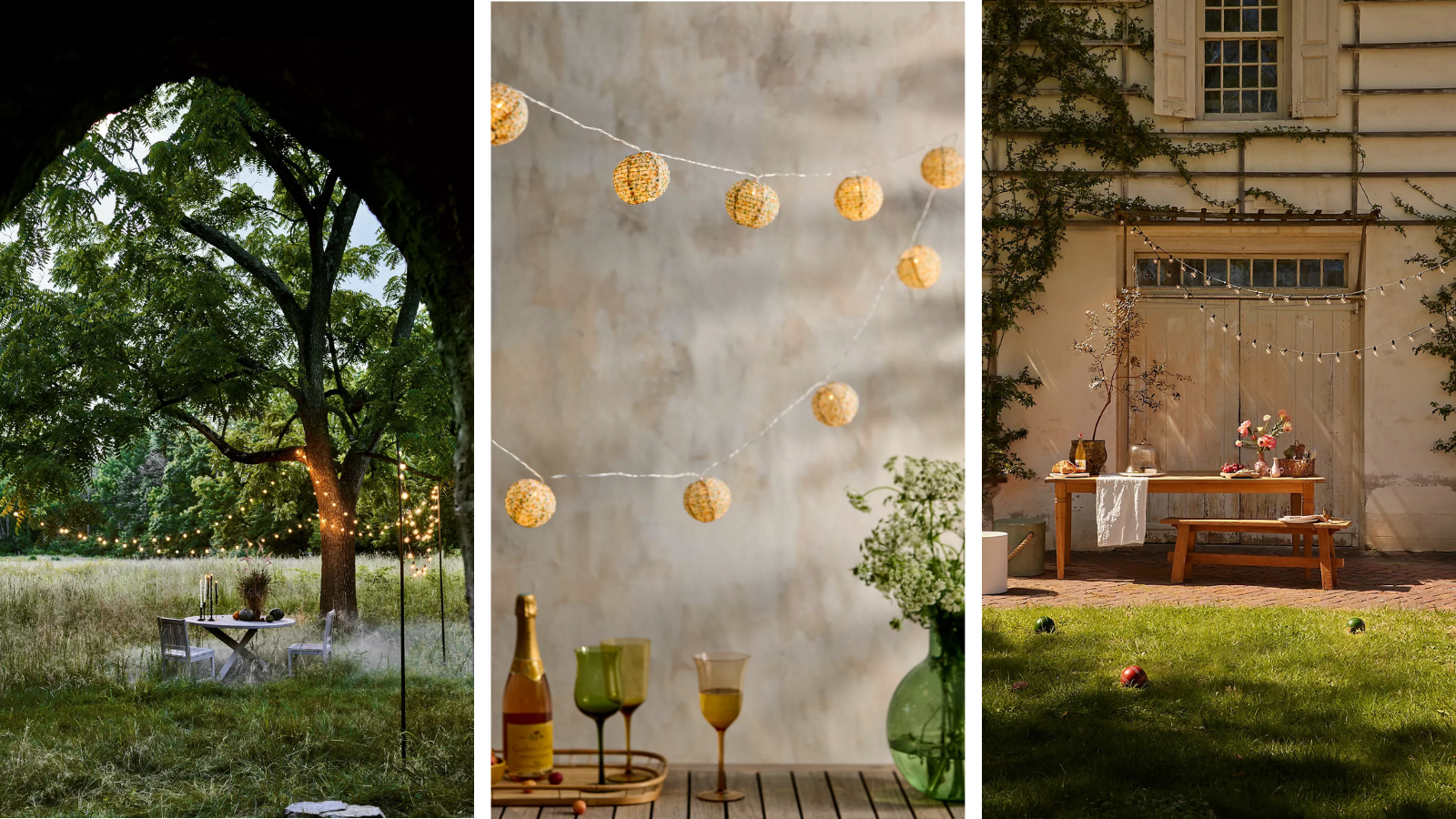 images of outdoor string lights