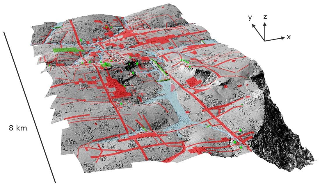 lidar survey showing lost city in cambodia near Angkor