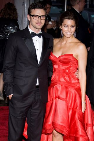 Justin Timberlake and Jessica Biel at the Met Gala, 2009