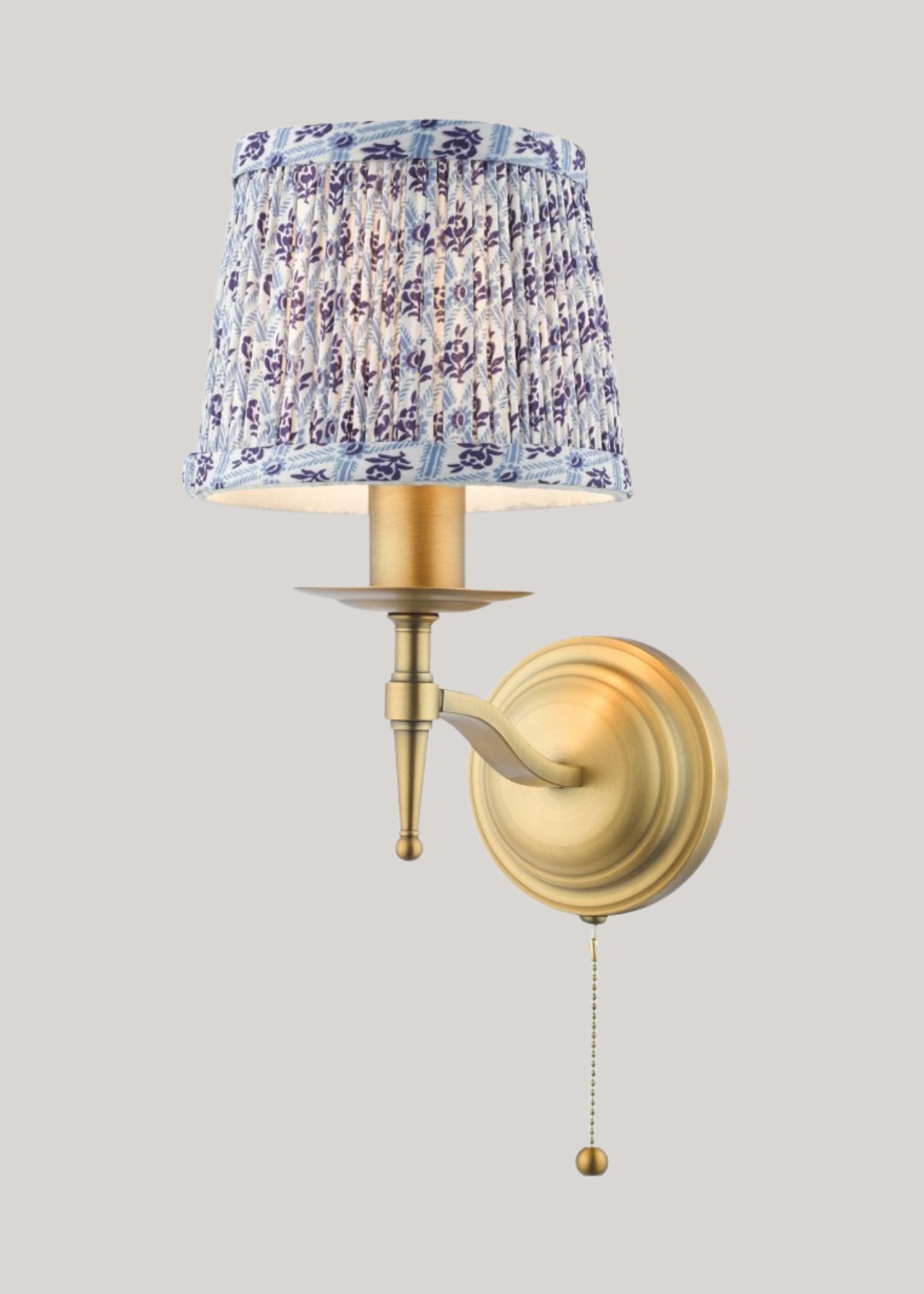d&amp;auml;r Lighting, Marble Hill Wall Light Aged Brass With Shade
