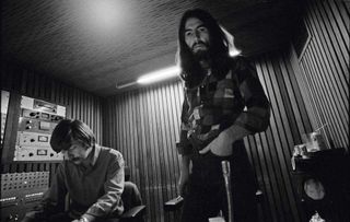 George Harrison with album engineer Ken Scott