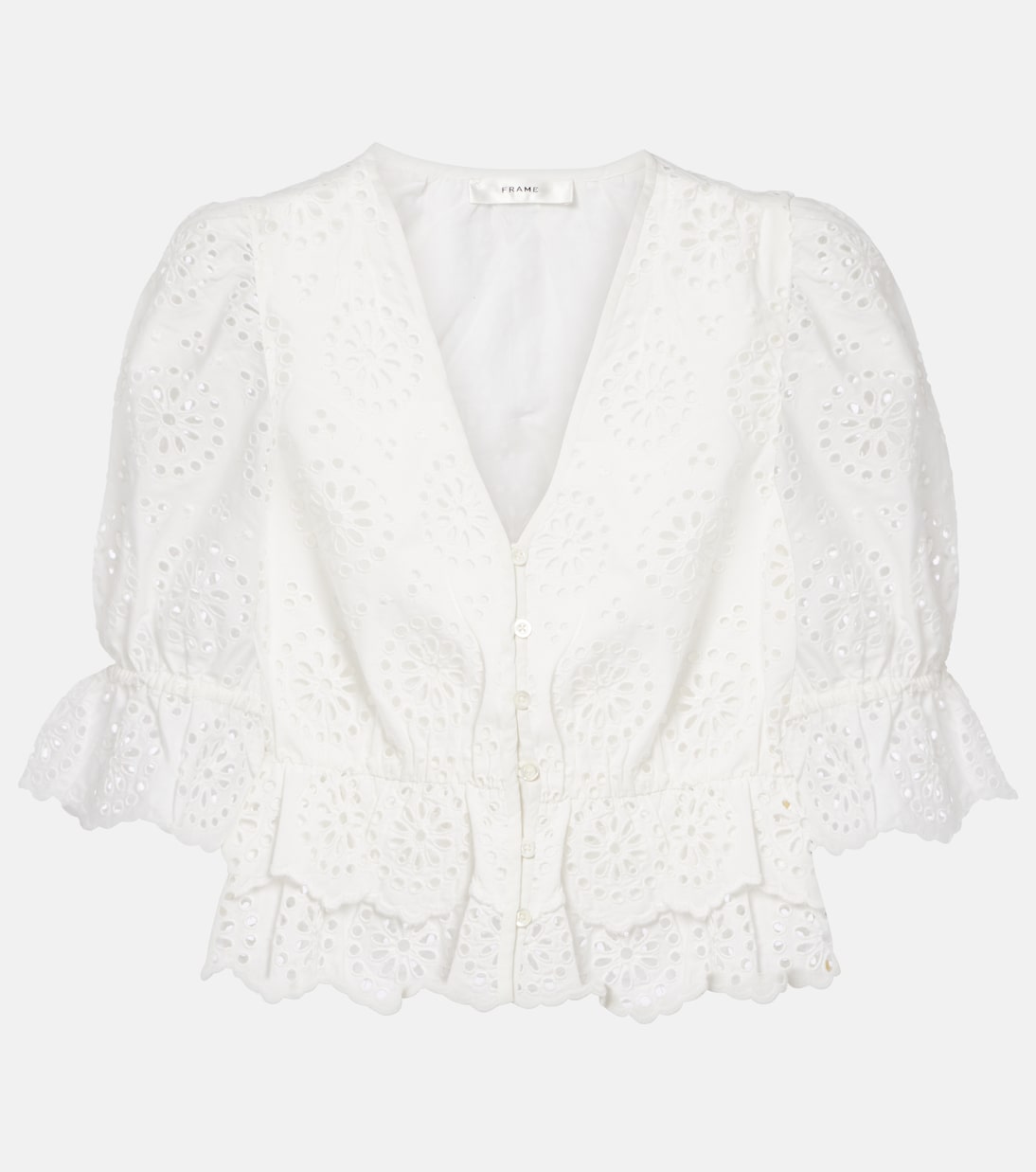 The Deco Broderie Anglaise Cotton Blouse