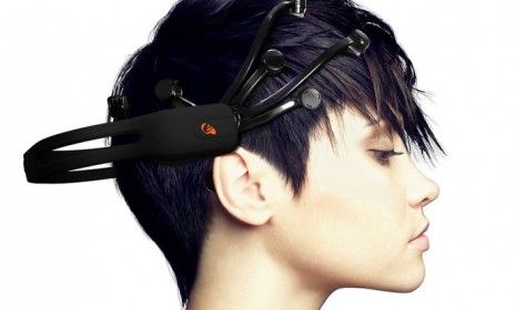 A hands-free controller sold by Emotiv: The device lets you manipulate a video game through your brain&amp;#039;s electrical activity.