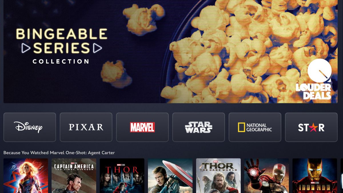 Disney+ home page