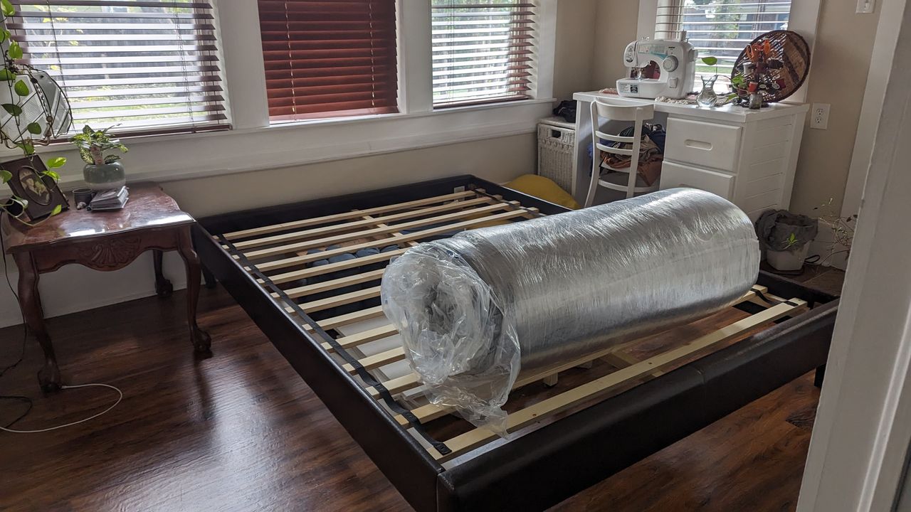 Showing the setup process ahead of our Casper Original mattress review