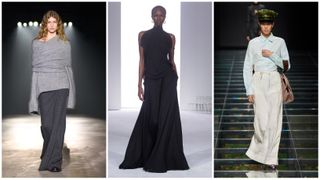 Fall 2024 runway, floor-sweeping skirts—Jason Wu, Brandon Maxwell, Prada