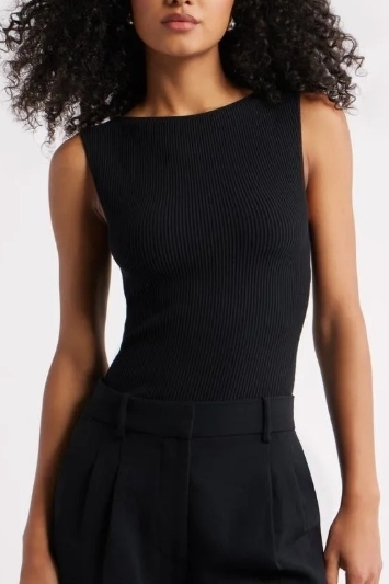 Luxe Sculpt Rib Sweater Tank