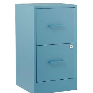 The Container Store 2-drawer locking filing cabinet, slate blue