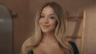 Sydney Sweeney as the Body Wash Genie in Dr. Squatch commercial