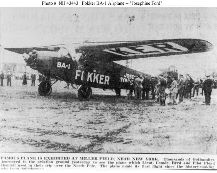 Josephine Ford airplane historical photo