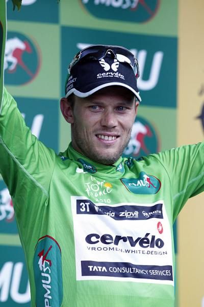 Thor Hushovd (Cervelo TestTeam) remains in the green jersey.
