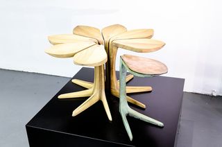 Wooden flower table