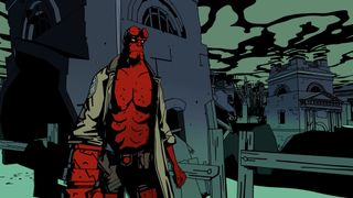 Mike Mignola created the key art for the new Hellboy video game, and it looks exactly like a comic