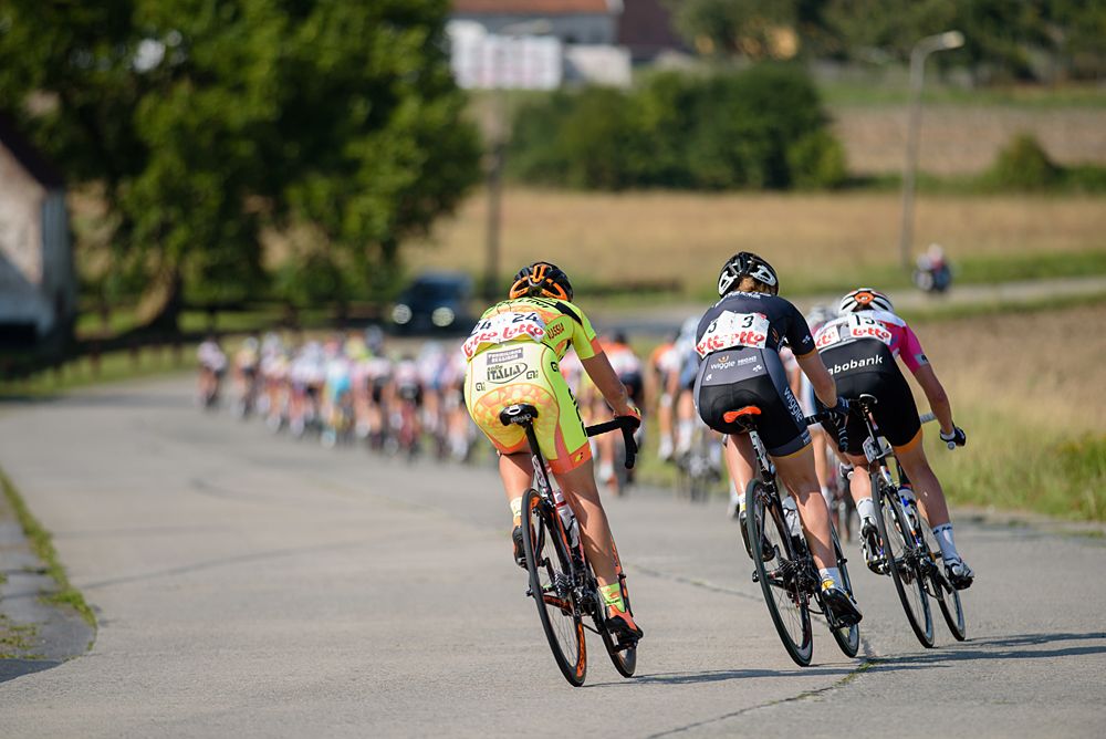 Weaving through the countryside on the local loop at the 108 km Stage 2 of the Lotto Belgium Tour 2016 on 8th September 2016