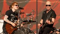 L-R) Special Guest Ed Sheeran performs with Dextor Holland and The Offspring on Day 3 of BottleRock Napa Valley at Napa Valley Expo on May 26, 2024 in Napa, California. 