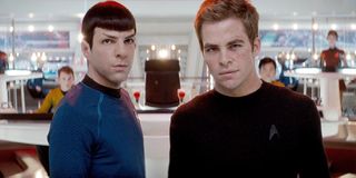 Star Trek Zachary Quinto Spock Chris Pine Captain Kirk