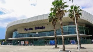 Photograph of the Palais Nikaia venue in Nice, France taken in 2014