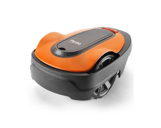 Image of orange robot mower