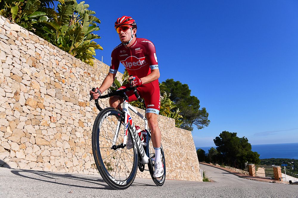 Alexander Kristoff climbs in the 2017 team kit