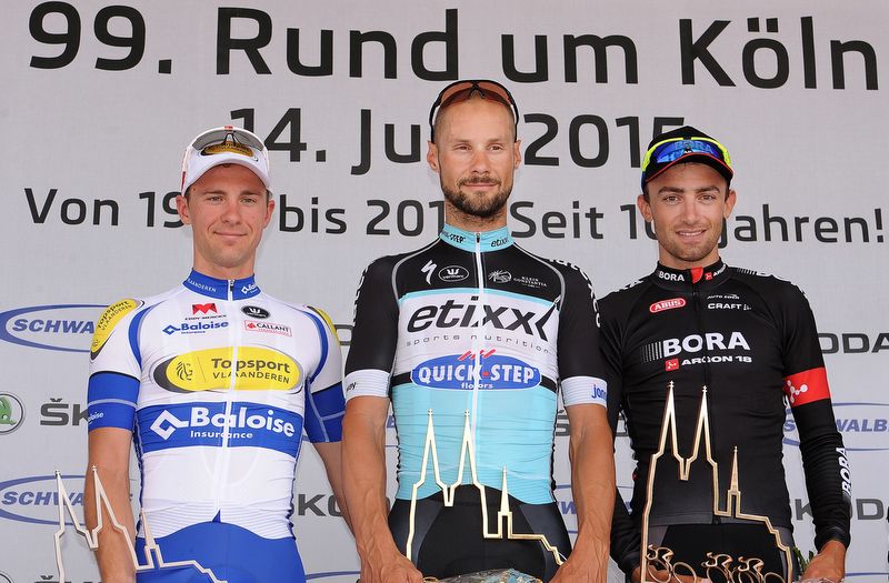 The 2015 Rund um K&ouml;ln podium