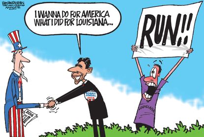 Political cartoon U.S. Bobby Jindal campaign