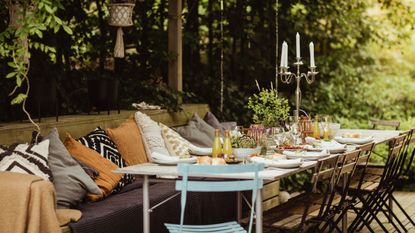 A table setting for garden party 