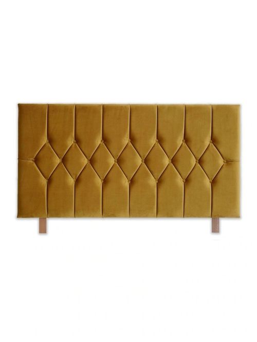 Catherine Lansfield | Ochre Yellow Boutique Velvet Headboard