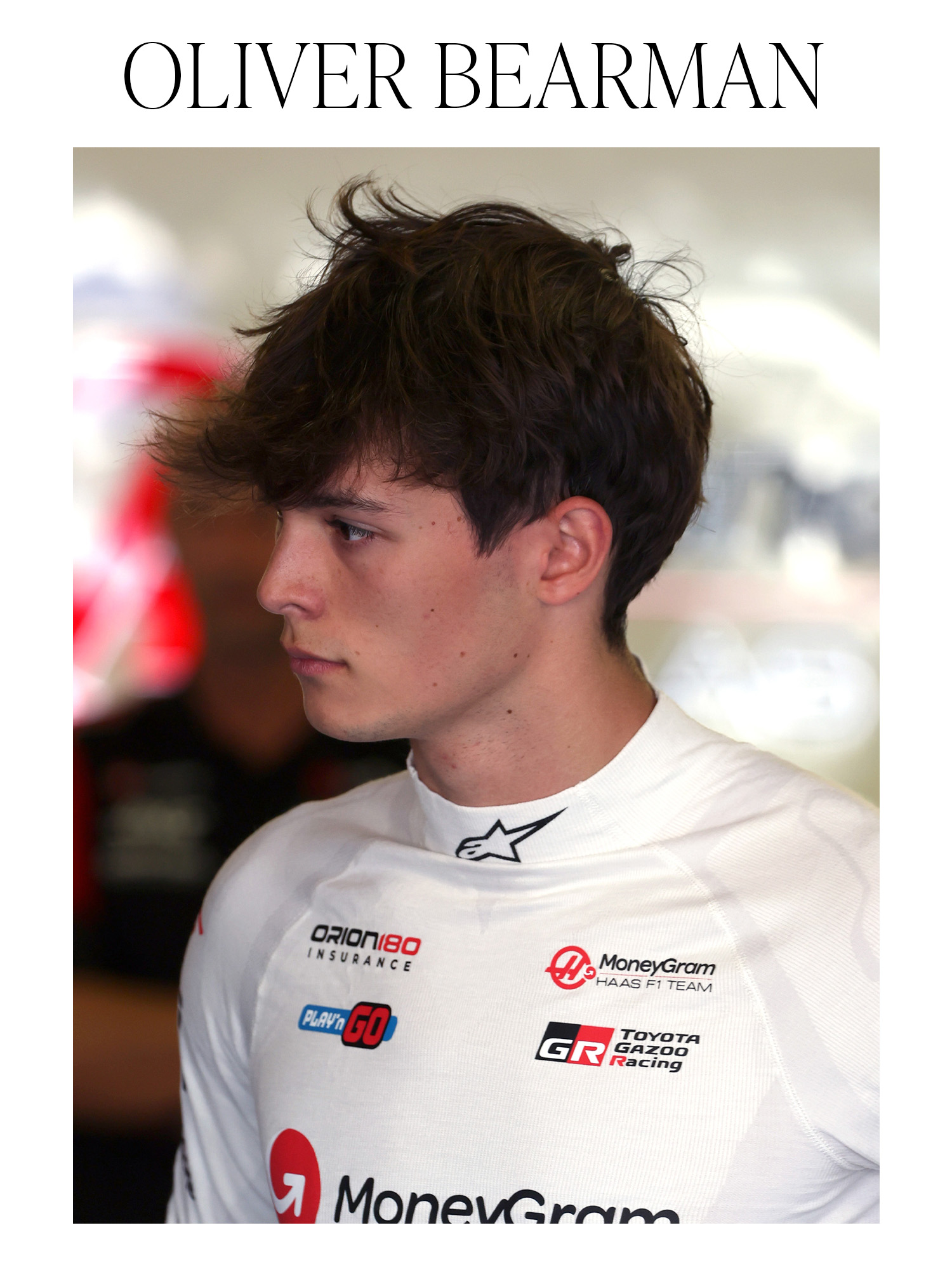 MEXICO CITY, MEXICO - OCTOBER 25: Oliver Bearman of Great Britain and Haas F1 looks on in the garage prior to qualifying ahead of the F1 Grand Prix of Mexico at Autodromo Hermanos Rodriguez on October 25, 2025 in Mexico City, Mexico.